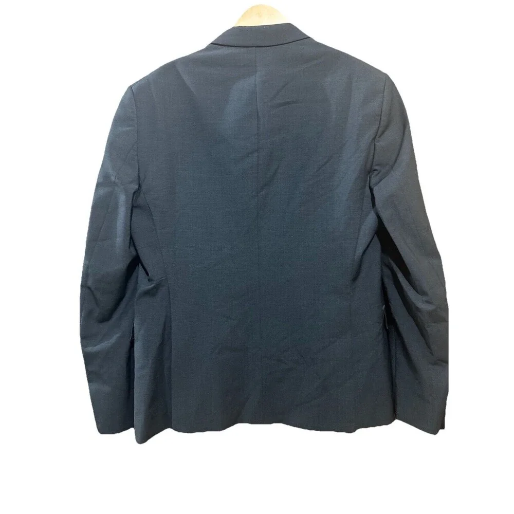Zara Blazer Essential Jacket Gray Sport‎ Coat Wool Blend Size 40 EUC